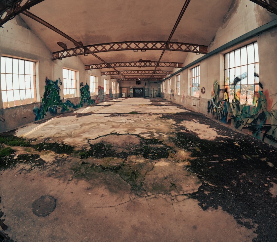 abandoned factory windows