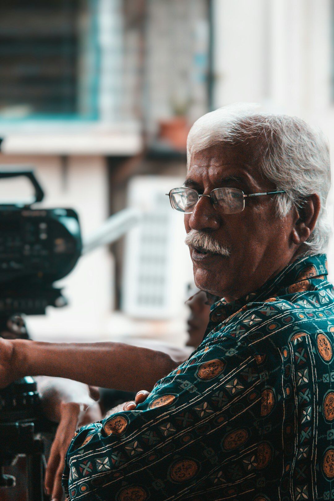 elderly man interview