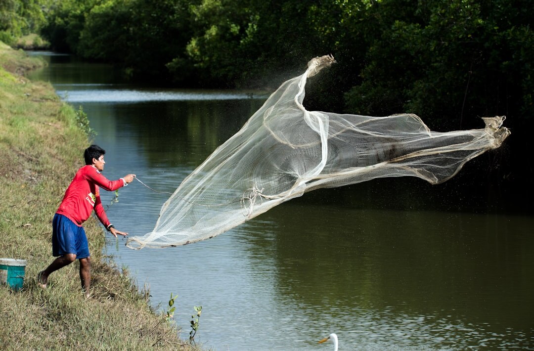fisherman casting nets